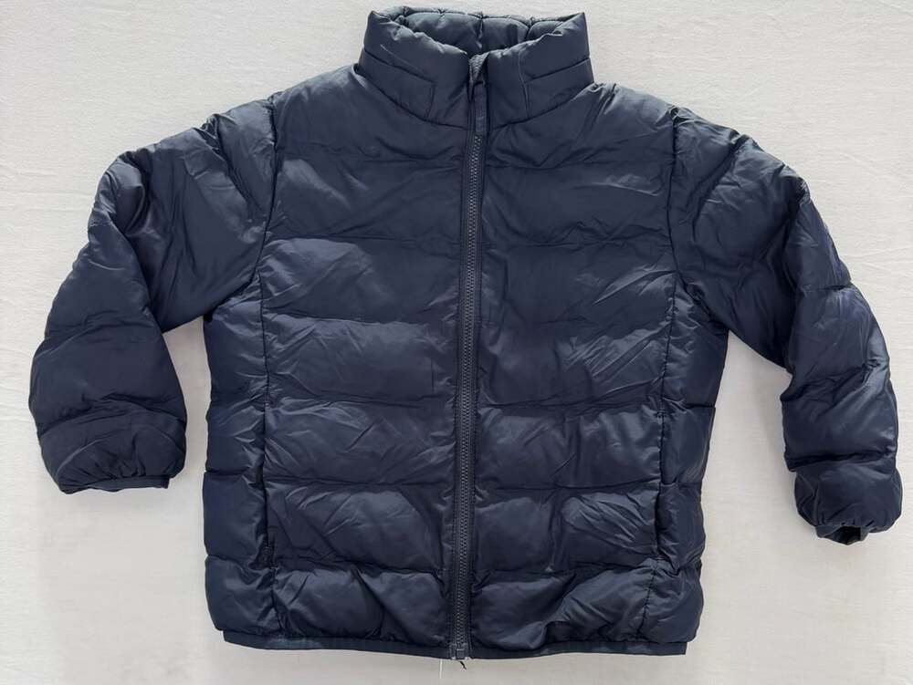 Uniqlo Puffer Jacket Size 3-4 Navy Blue Quilted Full Zip